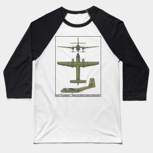 DHC-4 Caribou Specialized Cargo Aircraft Diagrams Gift Baseball T-Shirt